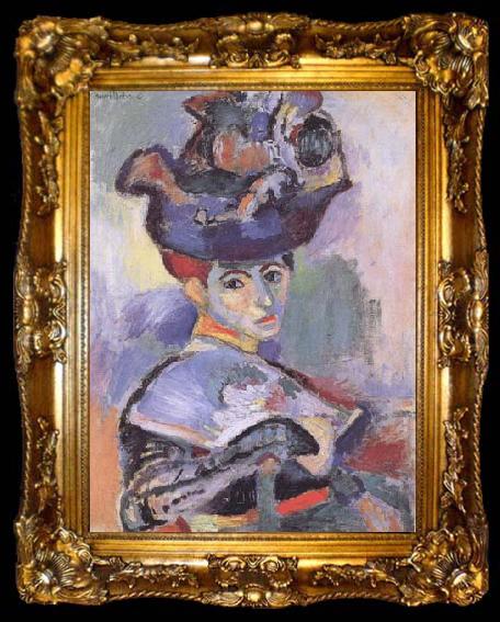framed  Henri Matisse Woman with Hat (Madame Matisse) (mk35), ta009-2